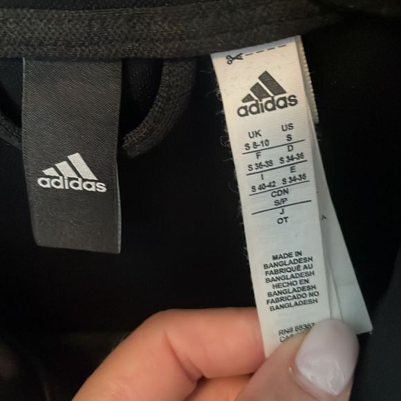 Like New ADIDAS women’s black and white long sleeve track jacket size small - Picture 5 of 6